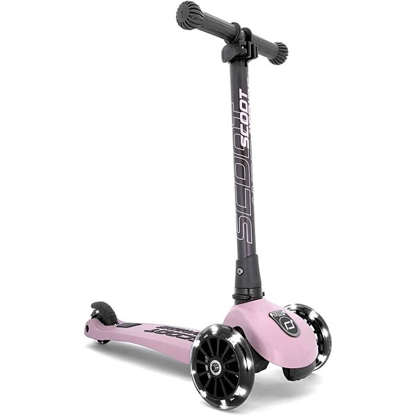 Scooter Ride Highway Kick 3 LED Rose Kids Scooter Kickboard Tricycle For Discount