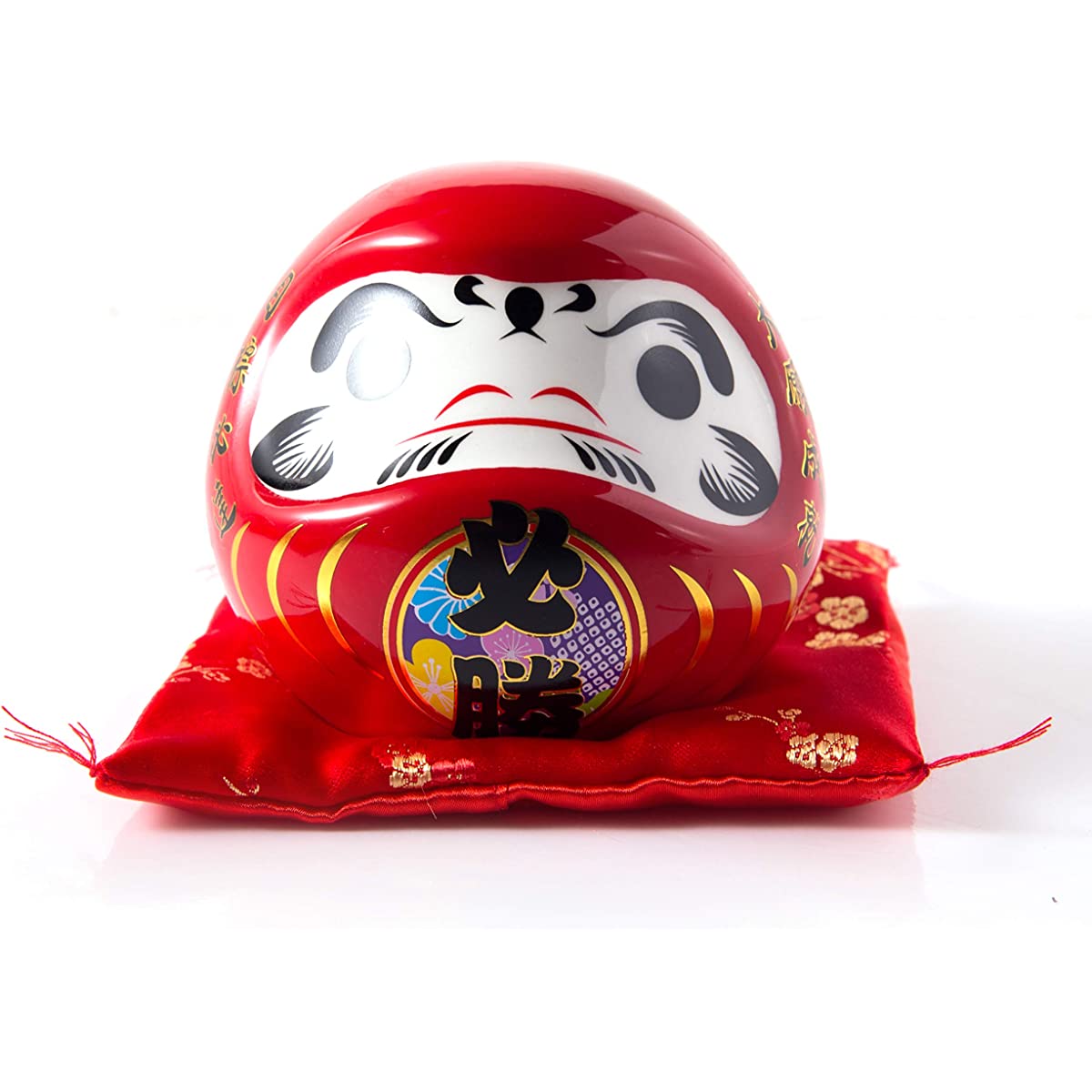Reverse Scale Dharma Piggy Bank, Interior Decoration, Zabuton Included, Tatsuma, Auspicious Carrier, Cute Piggy Bank, Interior, Savings, Red (Rink), Winning Luck For Cheap