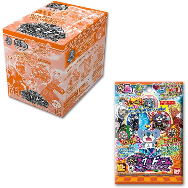 Yo-kai Watch Yo-kai Medal Dream 03 Flying Whale and Double World Dream Nyan (Box) For Sale