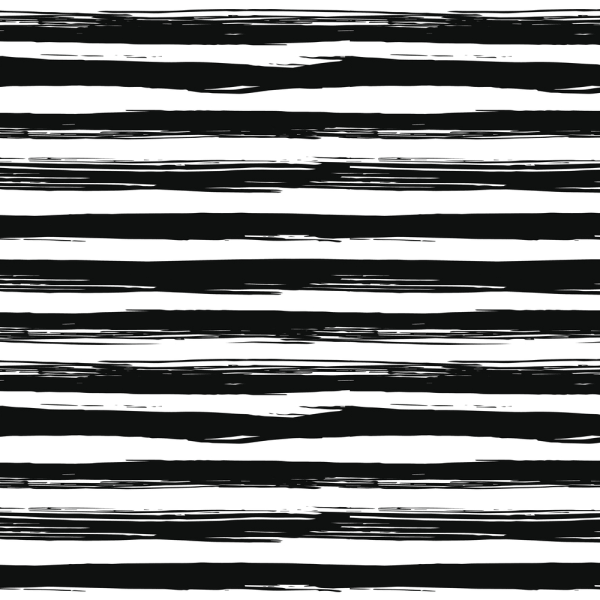 Hand Drawn Stripes Fabric - Black White Online Sale